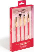 Kit Pinceis para Olhos Secret Pink Niina Secrets by Eudora